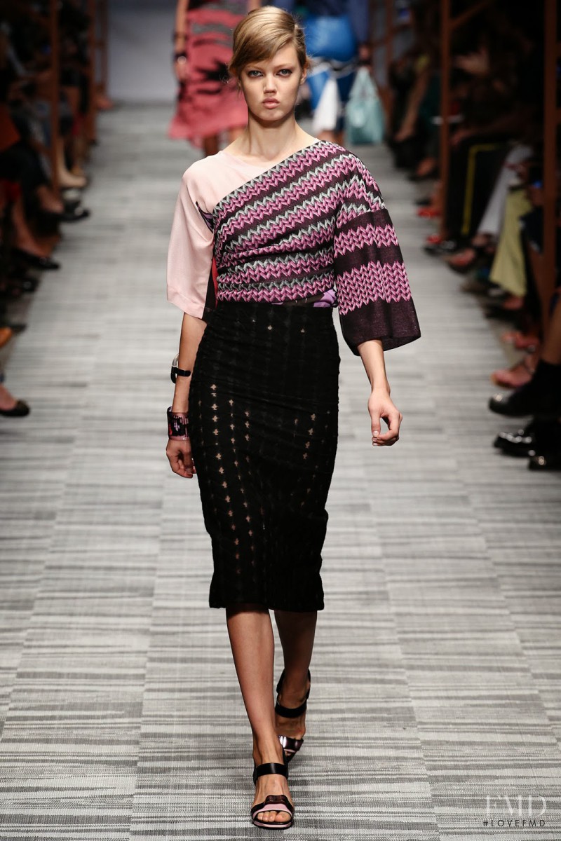 Lindsey Wixson featured in  the Missoni fashion show for Spring/Summer 2014