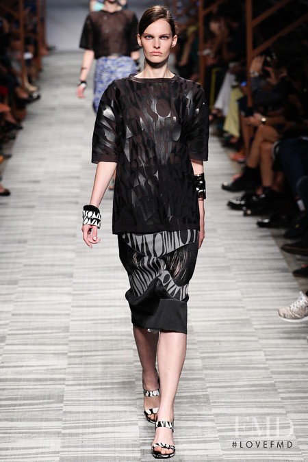 Lisa Verberght featured in  the Missoni fashion show for Spring/Summer 2014