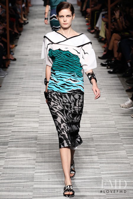 Zlata Mangafic featured in  the Missoni fashion show for Spring/Summer 2014
