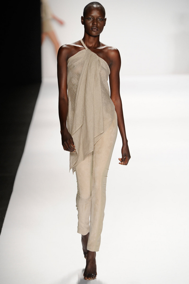 Ajak Deng featured in  the Kaufmanfranco fashion show for Spring/Summer 2014