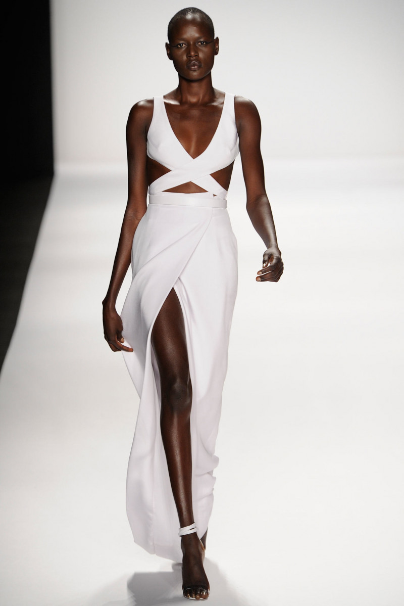 Ajak Deng featured in  the Kaufmanfranco fashion show for Spring/Summer 2014