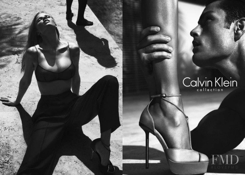 Lara Stone featured in  the Calvin Klein 205W39NYC advertisement for Spring/Summer 2012