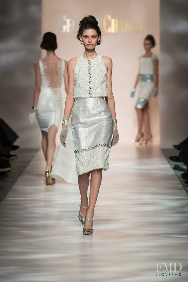 Giulia Manini featured in  the Georges Chakra fashion show for Spring/Summer 2015