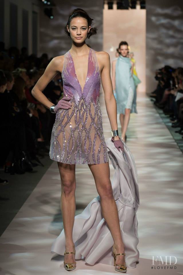 Anja Leuenberger featured in  the Georges Chakra fashion show for Spring/Summer 2015