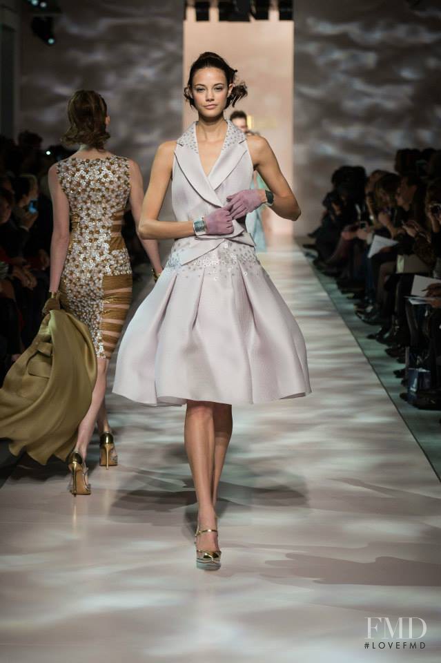 Anja Leuenberger featured in  the Georges Chakra fashion show for Spring/Summer 2015