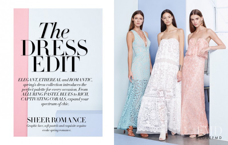 Anja Leuenberger featured in  the BCBG By Max Azria The Dress Edit catalogue for Spring/Summer 2015