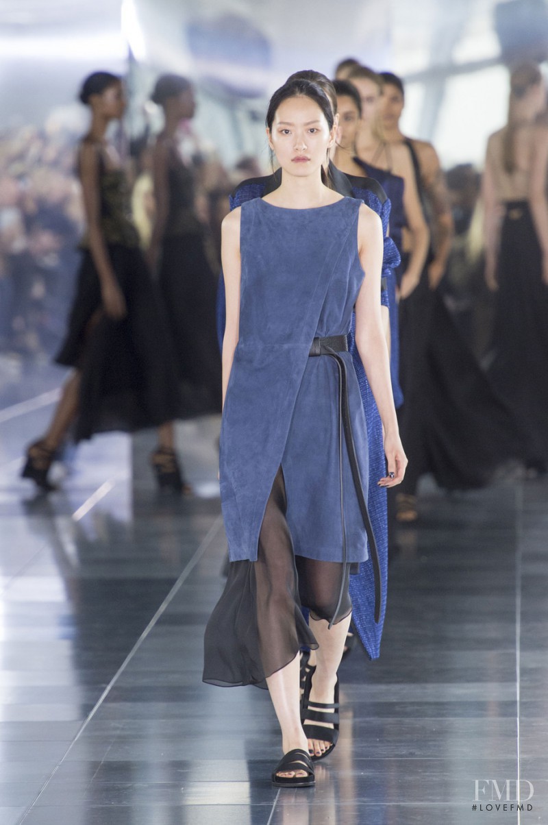 Pong Lee featured in  the Amanda Wakeley fashion show for Spring/Summer 2016