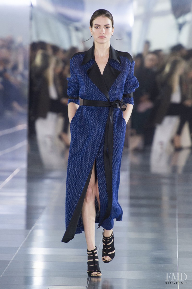 Rebecca Gobbi featured in  the Amanda Wakeley fashion show for Spring/Summer 2016