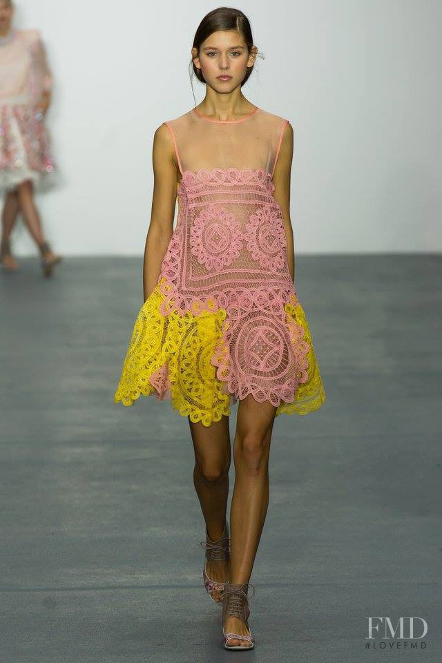 Vivienne Rohner featured in  the Bora Aksu fashion show for Spring/Summer 2016