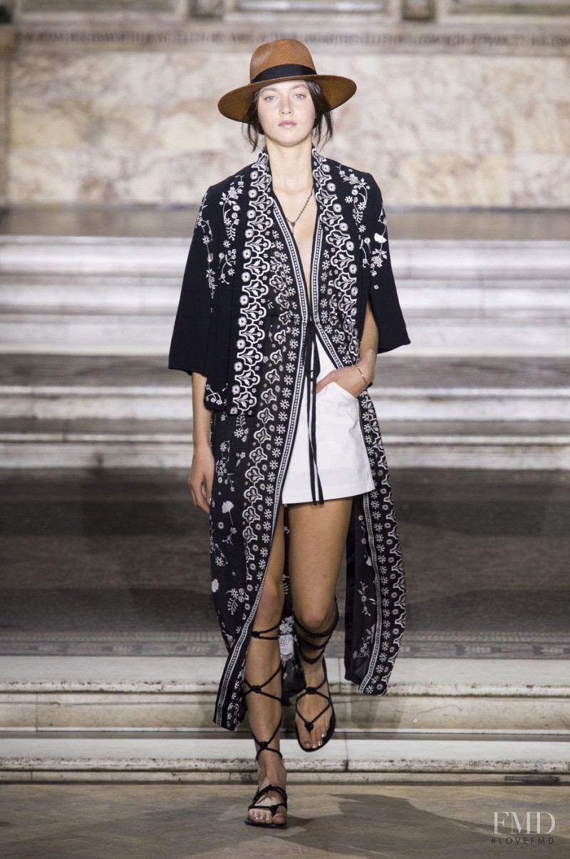 Matilda Lowther featured in  the Temperley London fashion show for Spring/Summer 2016