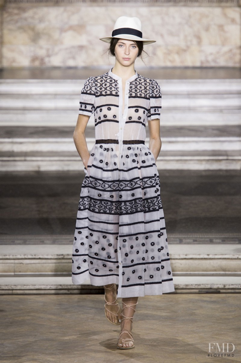 Laura Winges featured in  the Temperley London fashion show for Spring/Summer 2016