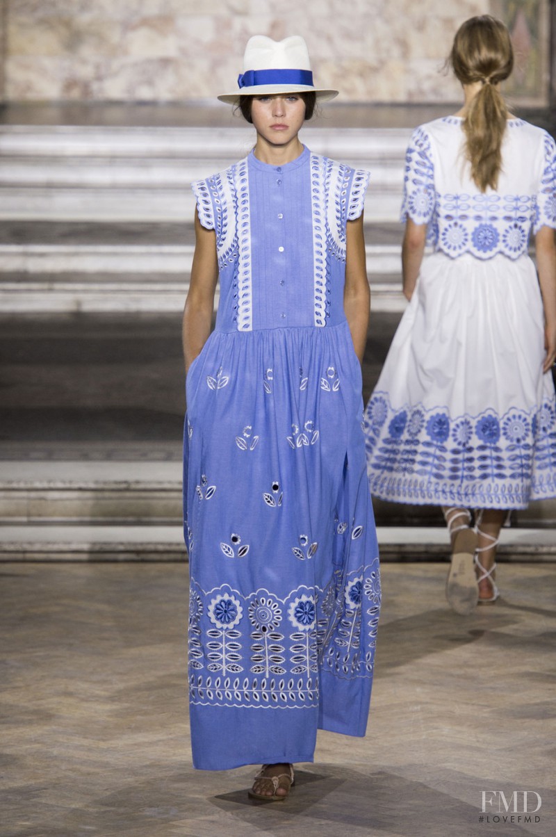 Vivienne Rohner featured in  the Temperley London fashion show for Spring/Summer 2016