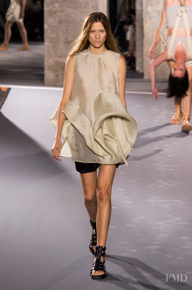 Vaiora Cob Strogonova featured in  the Rick Owens Cyclops fashion show for Spring/Summer 2016