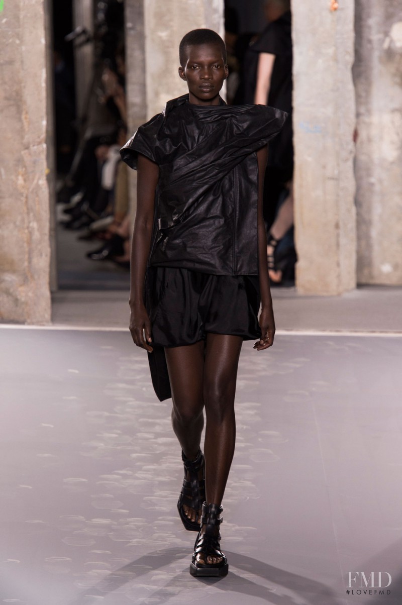 Achok Majak featured in  the Rick Owens Cyclops fashion show for Spring/Summer 2016