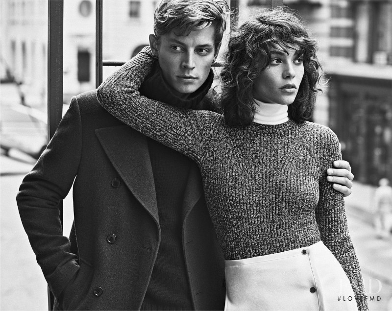 Steffy Argelich featured in  the Club Monaco advertisement for Autumn/Winter 2015