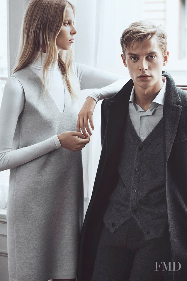 Lina Berg featured in  the Club Monaco advertisement for Autumn/Winter 2015