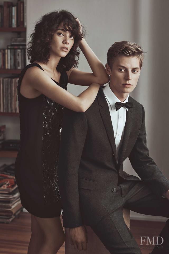 Steffy Argelich featured in  the Club Monaco advertisement for Autumn/Winter 2015