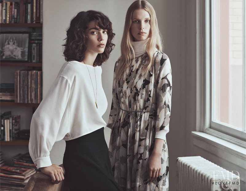 Lina Berg featured in  the Club Monaco advertisement for Autumn/Winter 2015