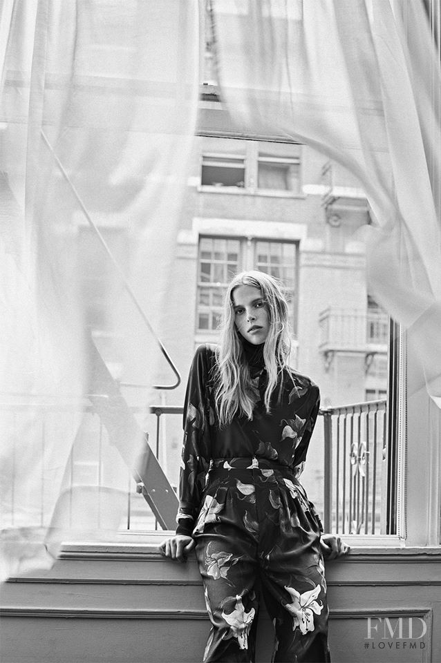 Lina Berg featured in  the Club Monaco advertisement for Autumn/Winter 2015