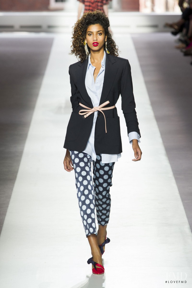 Imaan Hammam featured in  the Topshop fashion show for Spring/Summer 2016