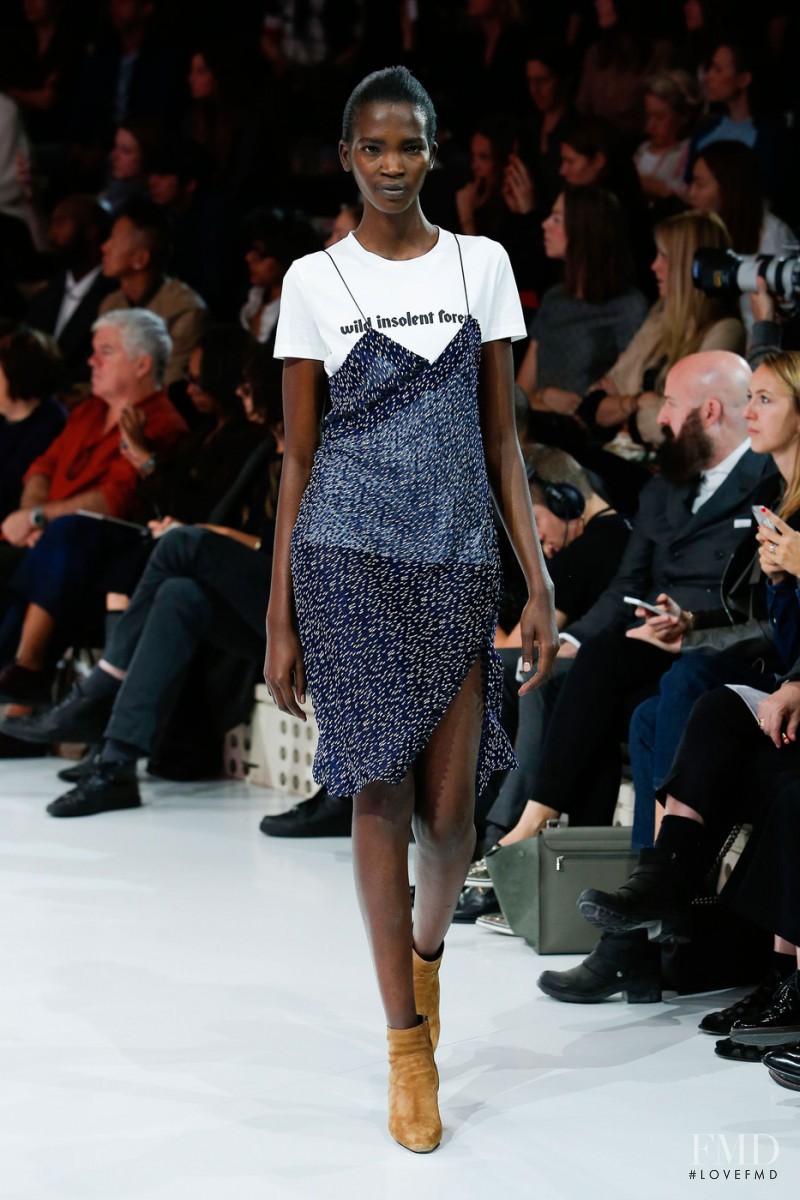 Aamito Stacie Lagum featured in  the André Courrèges fashion show for Spring/Summer 2016