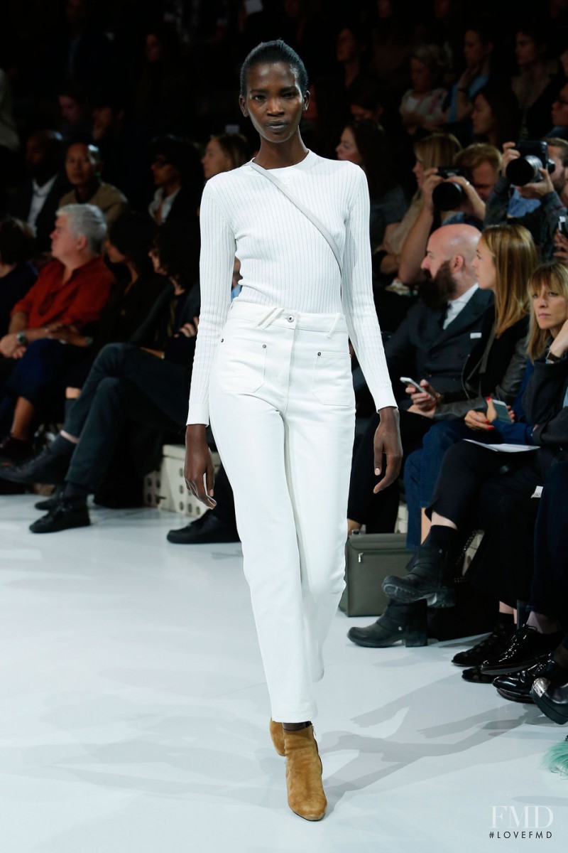 Aamito Stacie Lagum featured in  the André Courrèges fashion show for Spring/Summer 2016