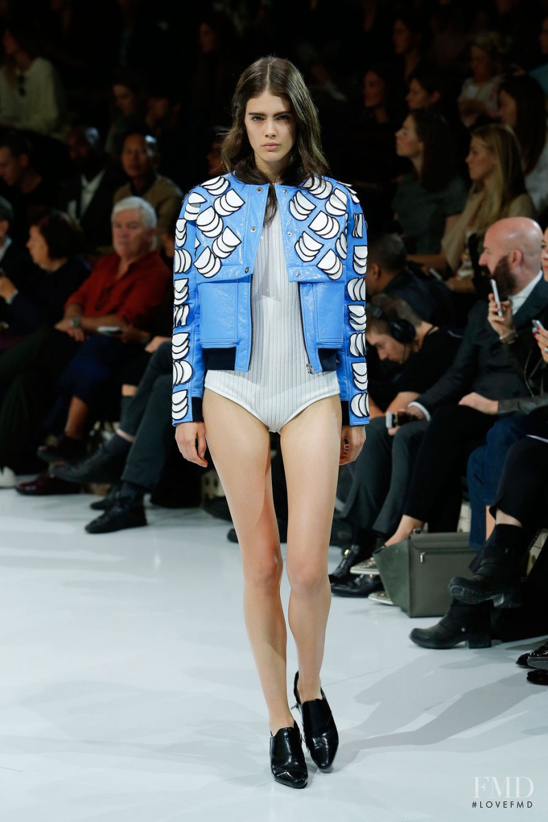 Taja Feistner featured in  the André Courrèges fashion show for Spring/Summer 2016