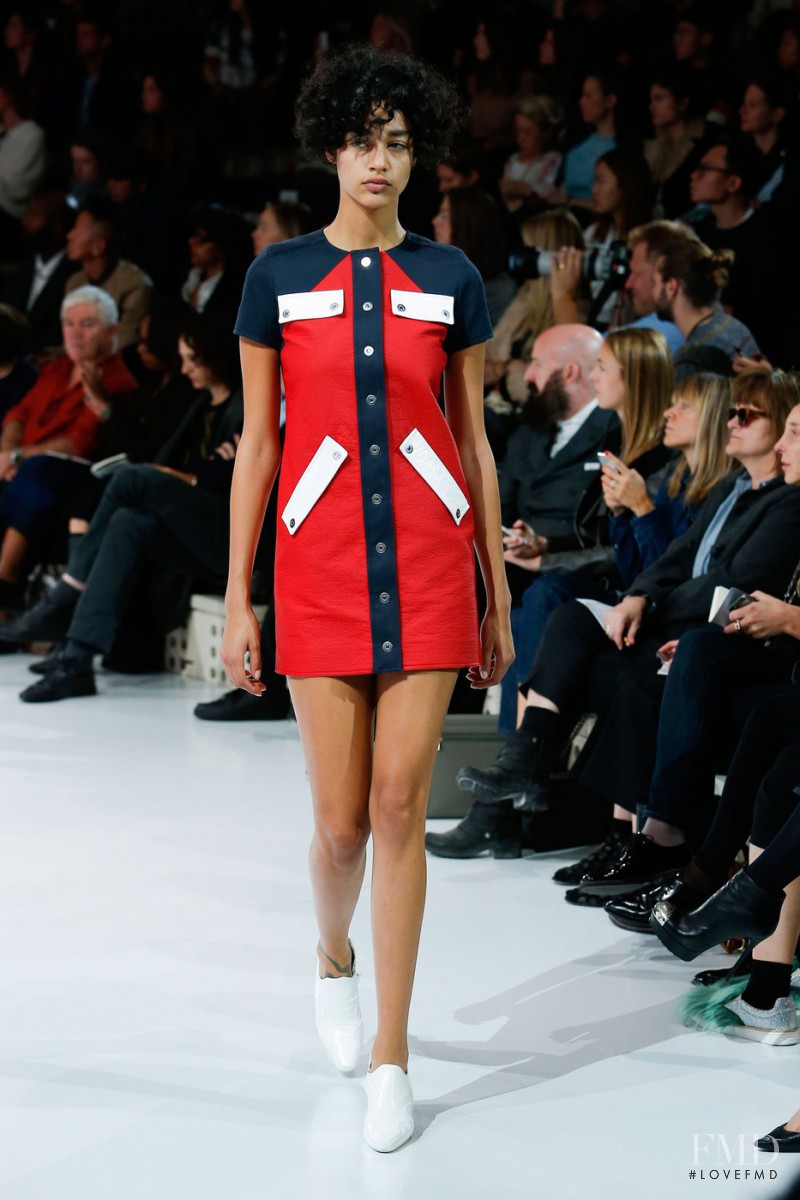 Damaris Goddrie featured in  the André Courrèges fashion show for Spring/Summer 2016