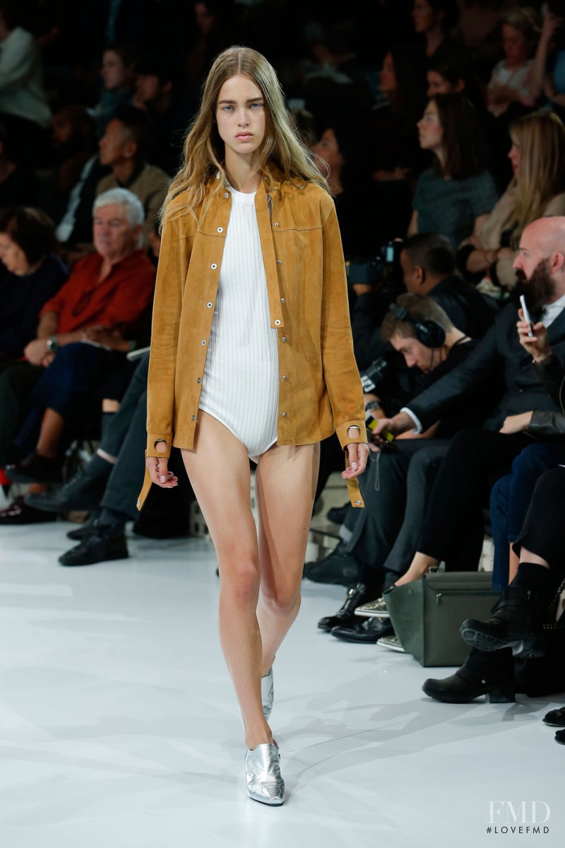 Julia Jamin featured in  the André Courrèges fashion show for Spring/Summer 2016
