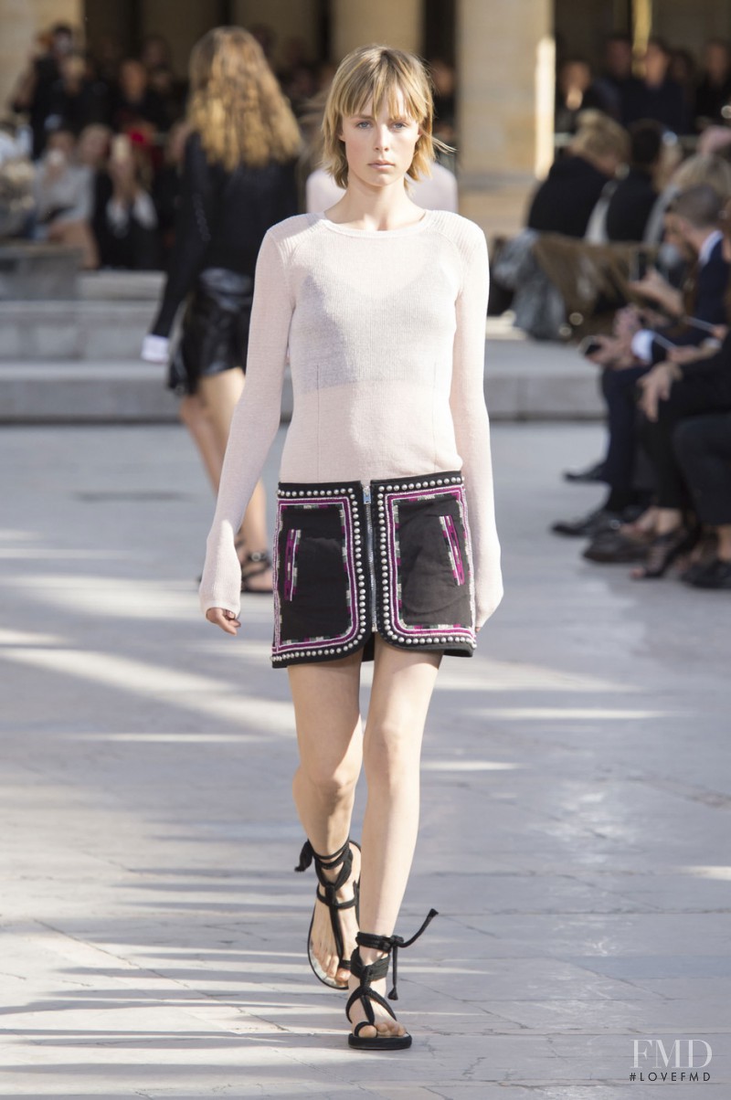 Edie Campbell featured in  the Isabel Marant fashion show for Spring/Summer 2016
