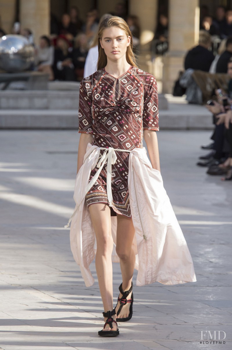 Olivia Jansing featured in  the Isabel Marant fashion show for Spring/Summer 2016