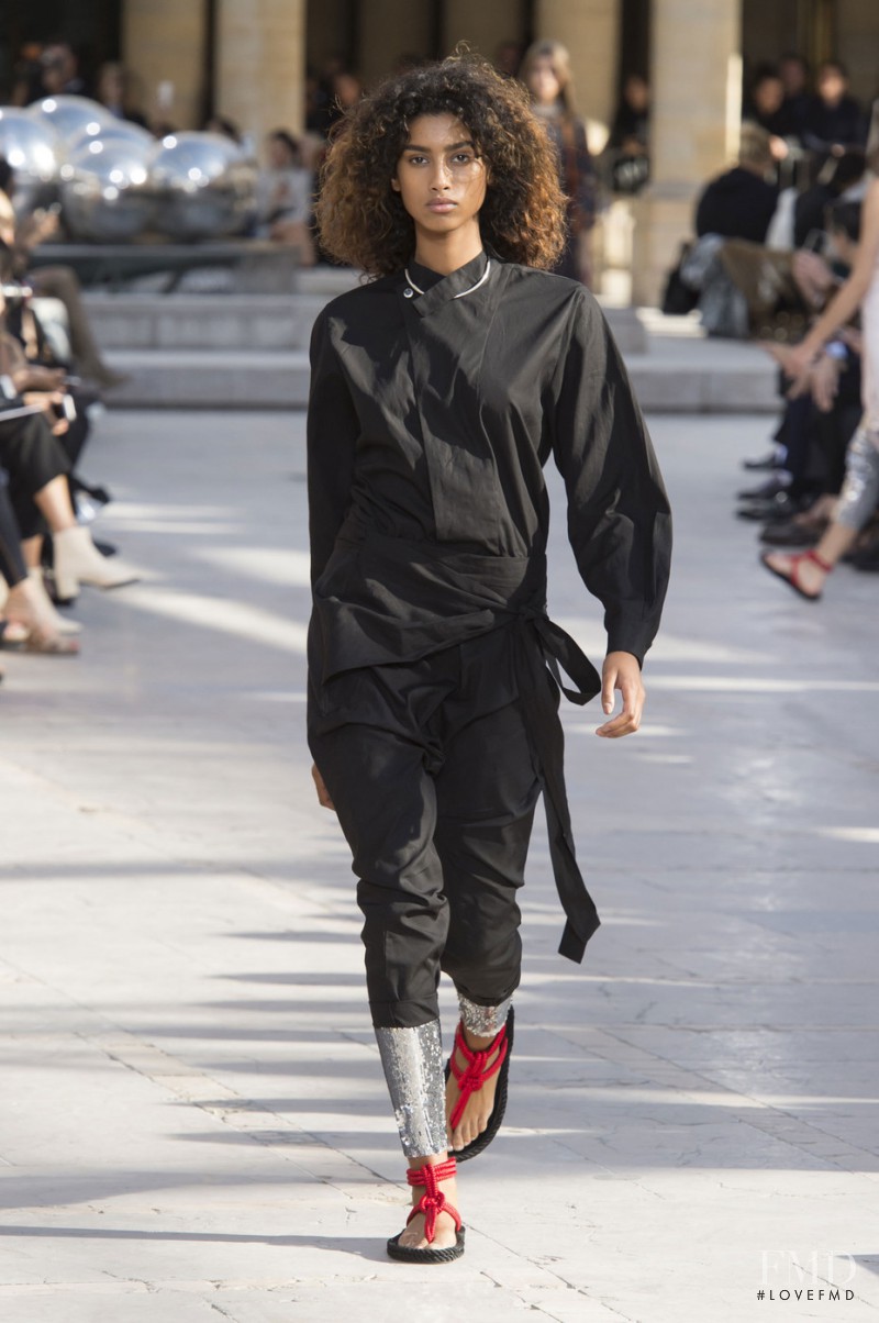 Imaan Hammam featured in  the Isabel Marant fashion show for Spring/Summer 2016