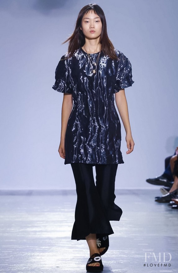 Hyun Ji Shin featured in  the Ellery fashion show for Spring/Summer 2016