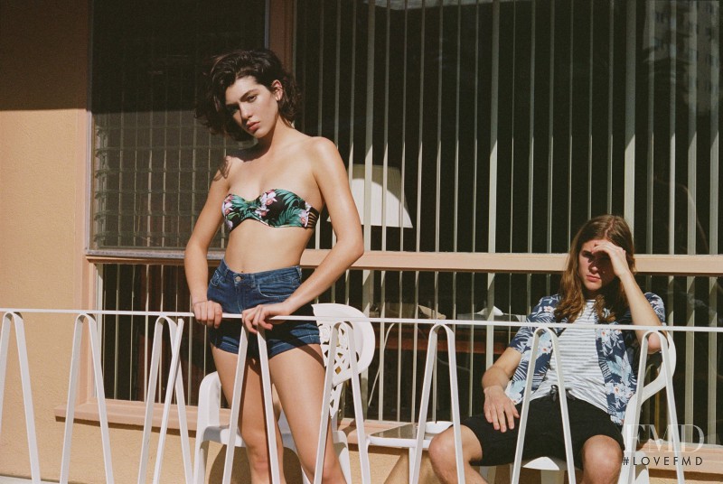 Steffy Argelich featured in  the Pull & Bear lookbook for Spring/Summer 2015