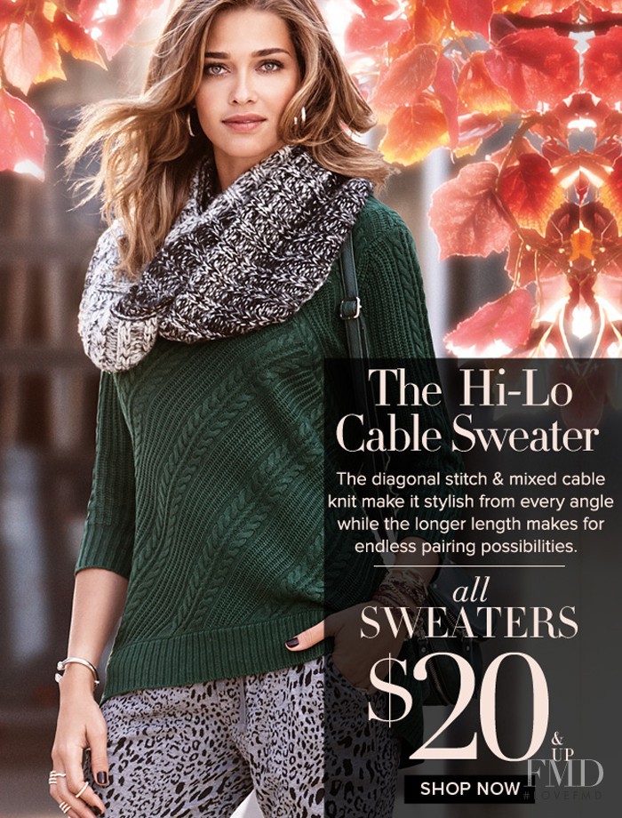 Ana Beatriz Barros featured in  the New York & Company advertisement for Holiday 2014