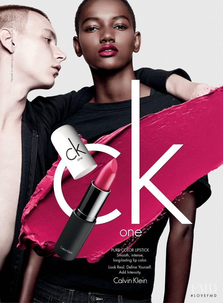 Herieth Paul featured in  the CK One Color Cosmetics advertisement for Spring/Summer 2013