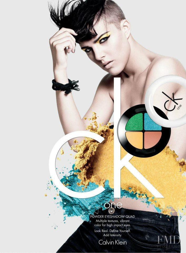 Eliza Cummings featured in  the CK One Color Cosmetics advertisement for Spring/Summer 2013