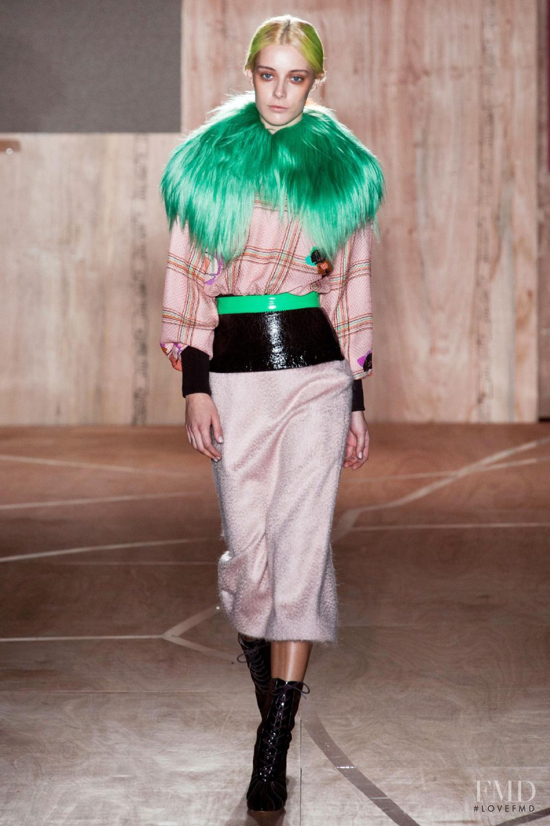 Chloe Norgaard featured in  the Roksanda Ilincic fashion show for Autumn/Winter 2013