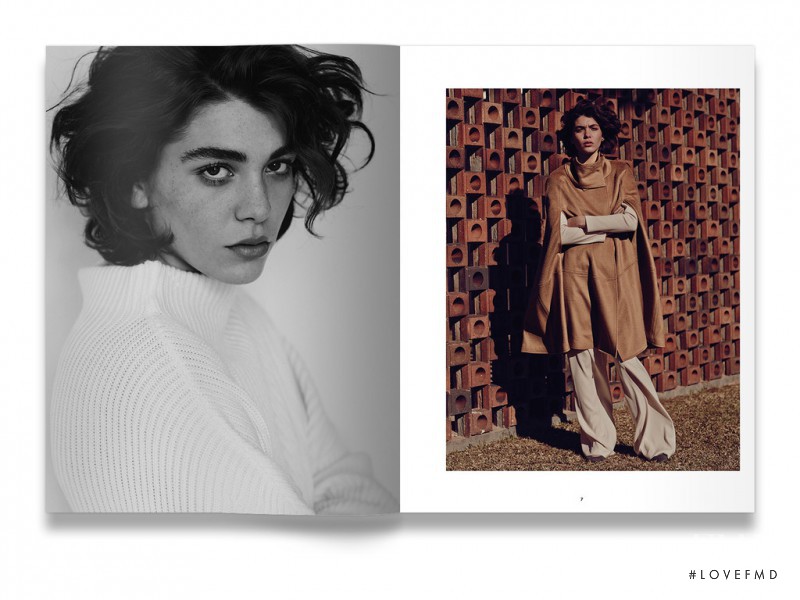 Steffy Argelich featured in  the M. Martin lookbook for Fall 2015