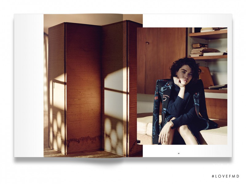 Steffy Argelich featured in  the M. Martin lookbook for Fall 2015