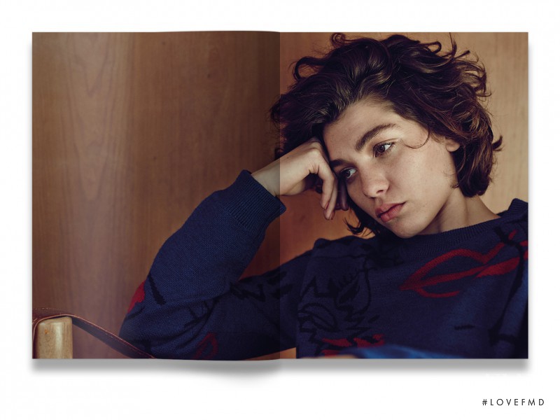 Steffy Argelich featured in  the M. Martin lookbook for Fall 2015