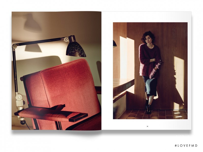 Steffy Argelich featured in  the M. Martin lookbook for Fall 2015