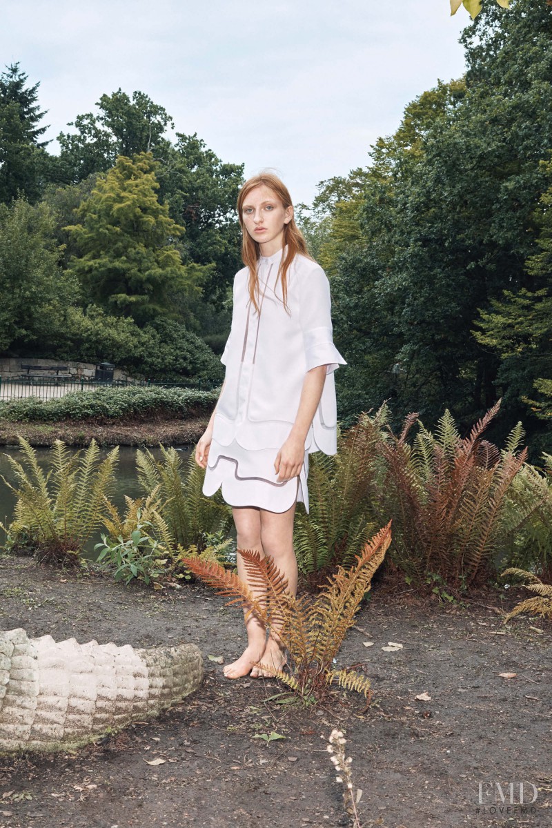 Fay Alice Parsons featured in  the Victoria by Victoria Beckham lookbook for Spring/Summer 2016