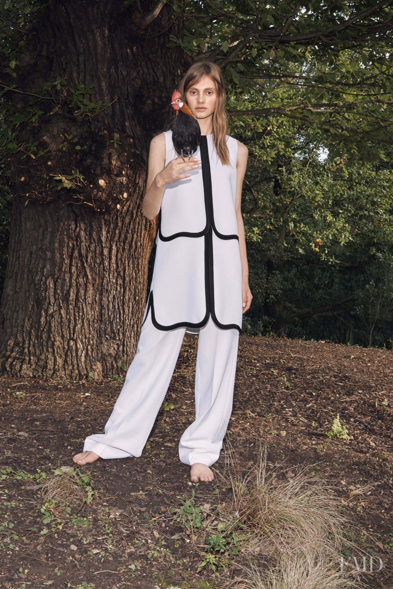 Eva Saadi Schimmel featured in  the Victoria by Victoria Beckham lookbook for Spring/Summer 2016