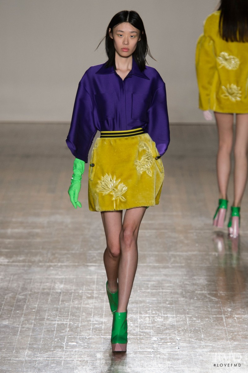 Meng Meng Wei featured in  the Fyodor Golan fashion show for Autumn/Winter 2015