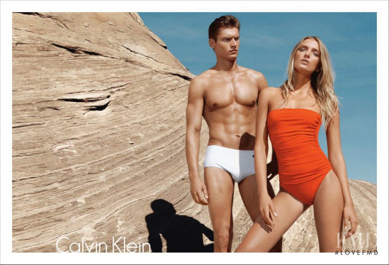 Lily Donaldson featured in  the Calvin Klein Swimwear advertisement for Spring/Summer 2012