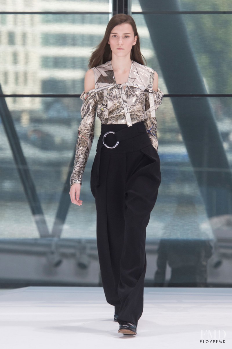 Irina Djuranovic featured in  the Preen by Thornton Bregazzi fashion show for Spring/Summer 2016