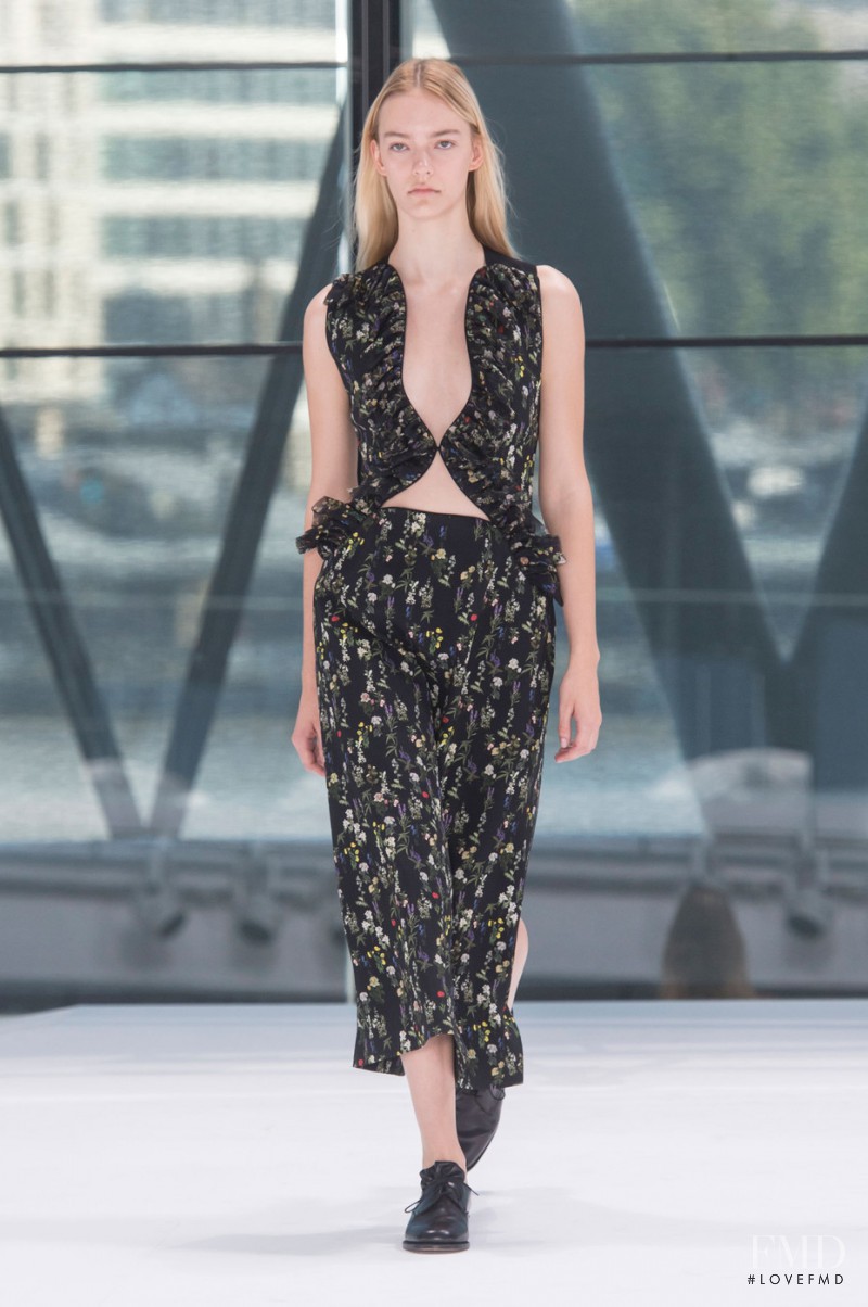 Steph Smith featured in  the Preen by Thornton Bregazzi fashion show for Spring/Summer 2016