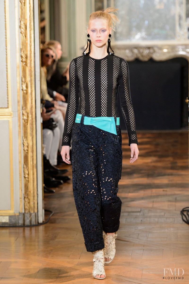 Sofie Hemmet featured in  the Veronique Leroy fashion show for Spring/Summer 2016