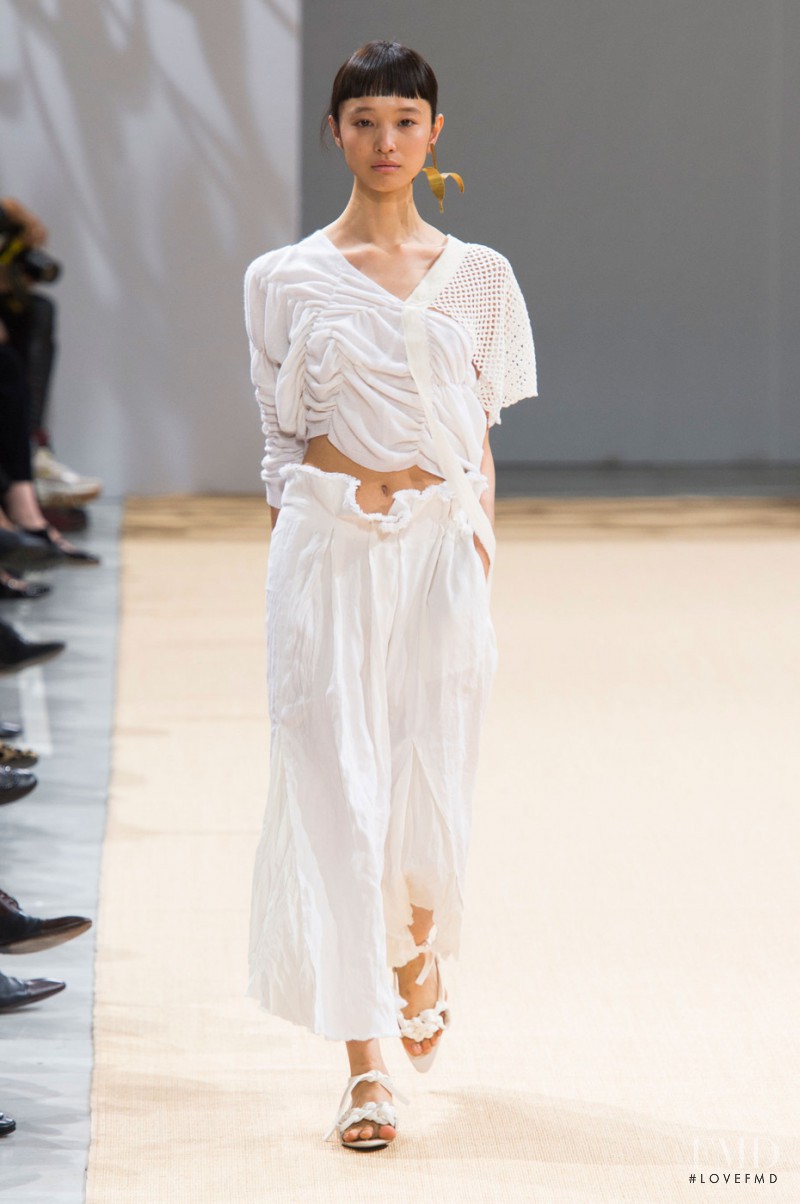 Yuka Mannami featured in  the Allude fashion show for Spring/Summer 2016